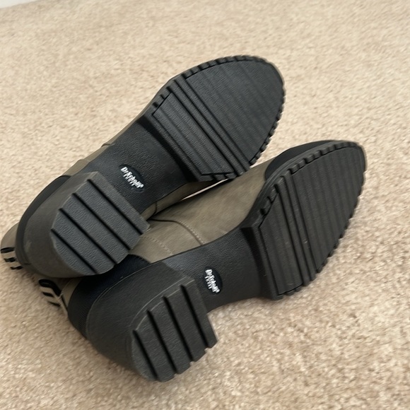 New Dr. Scholls Ankle Boots Block Heel Comfort Taupe Size 8 - Picture 3 of 7